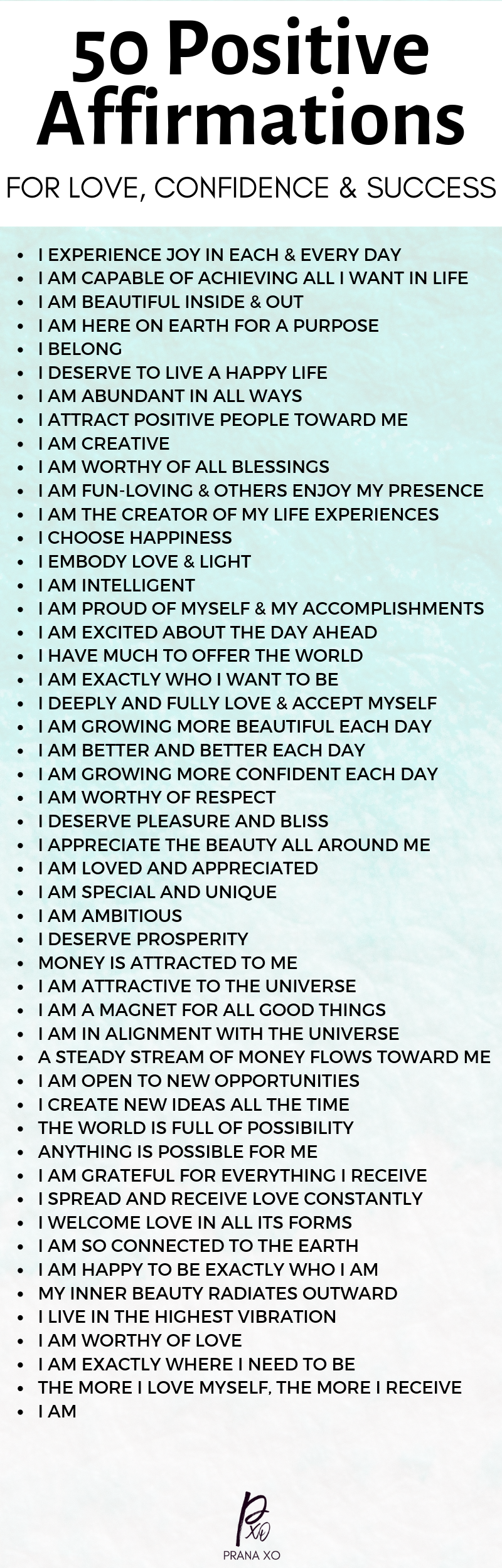 50 Positive Affirmations For Women + Manifestation