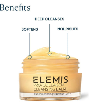 ELEMIS Pro-Collagen Cleansing Balm | Ultra Nourishing Treatment Balm + Facial Mask Deeply Cleanses, Soothes, Calms & Removes Makeup and Impurities 0.7 fl oz