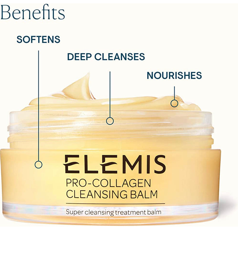 ELEMIS Pro-Collagen Cleansing Balm | Ultra Nourishing Treatment Balm + Facial Mask Deeply Cleanses, Soothes, Calms & Removes Makeup and Impurities 3.5fl oz